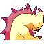 Arechu shiny back sprite from Pokémon Monomyth