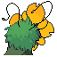 Blomkappe shiny back sprite from Pokémon Monomyth