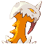 Brekyasaur shiny back sprite from Pokémon Monomyth