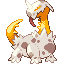 Brekyasaur shiny front sprite from Pokémon Monomyth