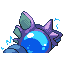 Bulboyant shiny back sprite from Pokémon Monomyth