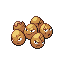 Exeggcute shiny front sprite from Pokémon Monomyth