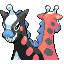 Girafarig shiny back sprite from Pokémon Monomyth