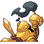 Peacemail shiny back sprite from Pokémon Monomyth
