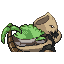 Pelagecko back sprite from Pokémon Monomyth