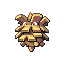 Pineco shiny front sprite from Pokémon Monomyth