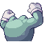 Poliwrath shiny back sprite from Pokémon Monomyth