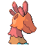 Poriferex shiny back sprite from Pokémon Monomyth