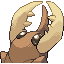 Praxe back sprite from Pokémon Monomyth