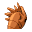 Pupitar shiny back sprite from Pokémon Monomyth
