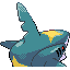 Sharpedo back sprite from Pokémon Monomyth