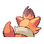 Zorua shiny back sprite from Pokémon Monomyth